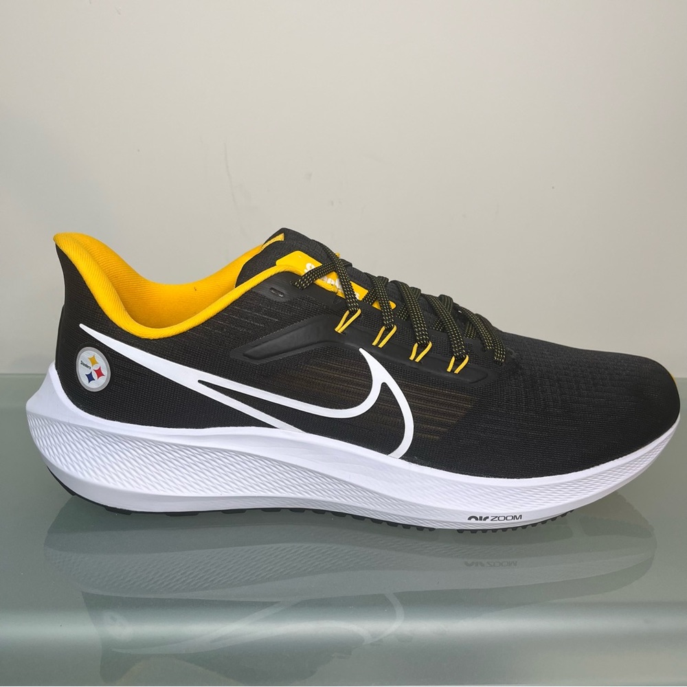 Nike Air Zoom Pegasus 39 Pittsburgh Steelers Shoes DR2059-001 Mens Size 13 Black